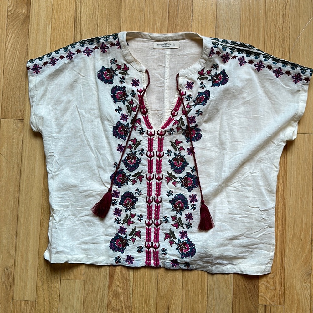 Natural Life embroidered top